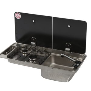 CAN SRL FL1401 Campervan Sink & Cooker / Hob Combi Unit RH with Cold Tap
