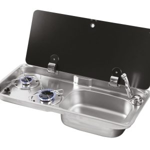 CAN SRL FL1770 Campervan Sink & Cooker / Hob Combi Unit RH with Cold Tap