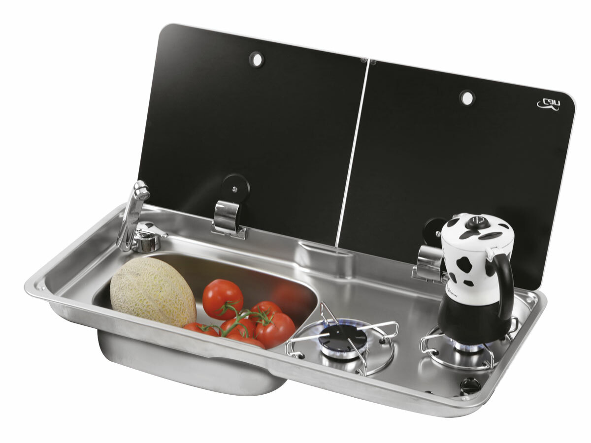 CAN SRL FL1766 Campervan Sink & Cooker / Hob Combi Unit Bundle / kit LH 10L - Image 3