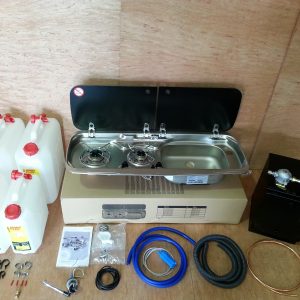 Smev Dometic 9222RH Campervan Sink/Hob Combo-EN1949 GAS LOCKER KIT & Template