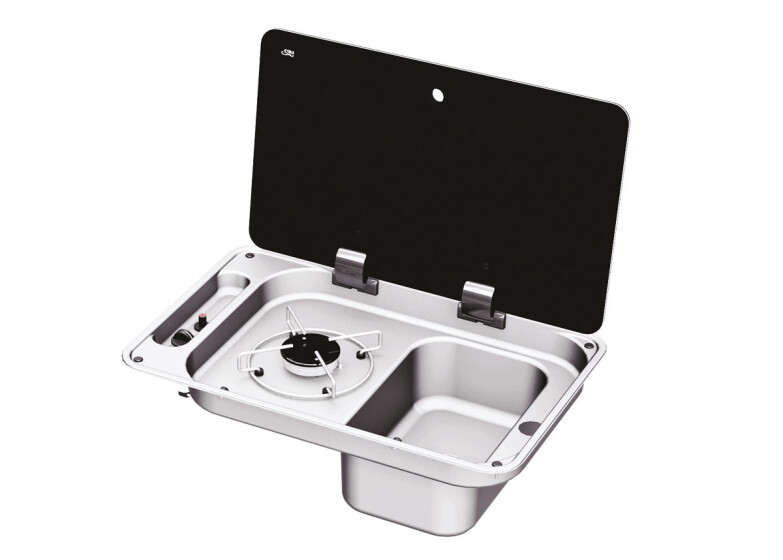 CAN SRL FL1323 Campervan Sink & Cooker / Hob Combi Unit + Mixer Tap / kit RH 10L - Image 3