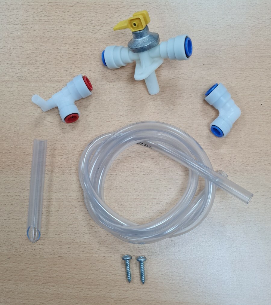 Truma Ultrastore Rapid 10L GE 12mm Push fit/John Guest plumbing kit, Drain valve