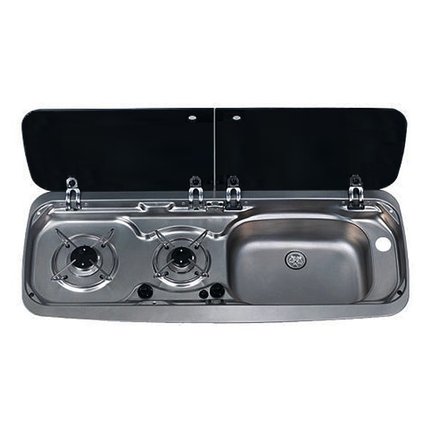 Smev Dometic 9222 Campervan sink & hob combi unit with cold tap & Template RH - Image 4